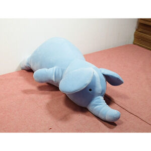 Pillowfort Elephant Weighted Plush Kids' Throw Pillow Blue (Dirt Marks)